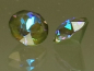 Preview: SWAROVSKI #1088 XIRIUS Chaton SS39 (ca. 8mm) Crystal Army Green DeLite (L130D)  Unfoiled