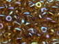 Preview: Preciosa Twin Pressed Beads 2.5x5mm Topaz Luster (ca.10g)