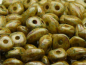 Preview: Preciosa Twin Pressed Beads 2.5x5mm Chartreuse Opal Picasso (ca. 10g)