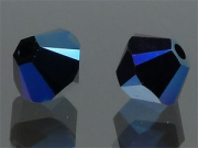 SWAROVSKI #5328 6mm Crystal Metallic Blue 2x (001 METBL2) Vintage