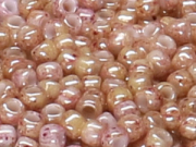 TOHO Round Beads 8/0 - 1201 Marbled Opaque Beige/Pink (50g Vorteilspack)