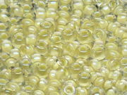 TOHO Round Beads 8/0 - 182 Opaque Yellow-Lined Luster Crystal  (ca. 9,5g)