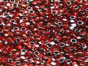 TOHO 3-Cut 12/0 - 400 Jet-Lined Rainbow Ruby (ca. 6g)