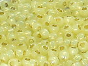 TOHO Round Beads 8/0 - PF2109 PermaFinish Silver-Lined Milky Jonquil (50g Vorteilspack)