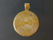 Rahmen rund, Teller 25mm Farbe:  Antik Gold