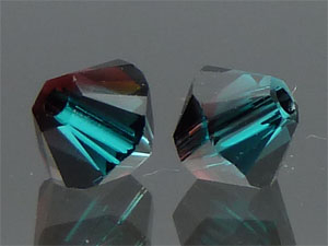 SWAROVSKI #5328 4mm Burgundy-Blue Zircon Blend (723) SONDERFARBE Vintage