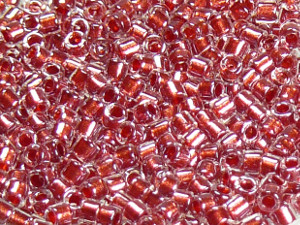 Miyuki Delica 10/0 DBM924 Chrystal color lined "Cranberry" (ca. 5g)