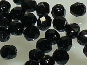 Glasschliffperlen 5mm "Black" 50 St.