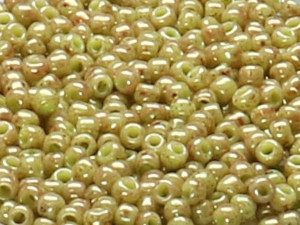TOHO Round Beads 11/0 - 1209 Marbled Opaque Avacado/Pink (50g Vorteilspack)