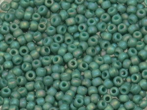 TOHO Round Beads 11/0 - 2634F Semi Glazed Rainbow - Turquoise (ca. 10g)