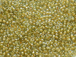 TOHO Round Beads 15/0 - 369 Beige-Lined Crystal (ca. 6g)