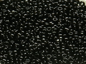 TOHO Round Beads 15/0 - 49 Opaque Jet (30g Vorteilspack)