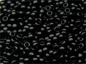TOHO Round Beads 11/0 - 49 Opaque Jet (ca. 10g)