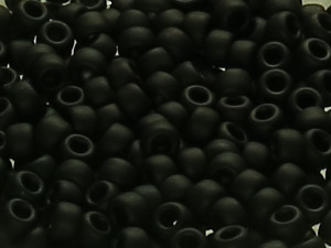 TOHO Round Beads 6/0 - 49F Opaque Frosted Jet (ca. 8,5g)