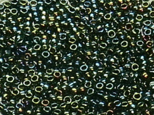 TOHO Round Beads 15/0 - 84 Metallic Iris Green/Brown (30g Vorteilspack)