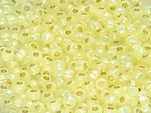 TOHO Round Beads 11/0 - PF2109 Silver-Lined Milky Jonquil (ca. 10g)