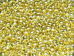 TOHO Round Beads 8/0 - PF590 PermaFinish Galvanized Lemon Gold (ca. 9,5g)