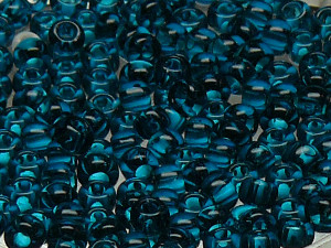 TOHO Round Beads 15/0 - 7BD Transparent Teal (30g Vorteilspack)