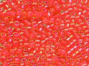TOHO Aiko Beads 11/0 - 979 Neon Pink-Lined Light Topaz (ca. 3g)