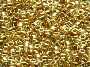 TOHO Treasure Beads 11/0 - PF557 PermaFinish Galvanized Gold (25g Vorteilspack)