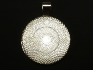 Rahmen rund, Teller 25mm Ø Farbe: Antik Silber