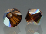 SWAROVSKI #5328 4mm Smoked Topaz Aurore Boreale (220 AB) SONDERFARBE Vintage