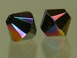 SWAROVSKI #5328 6mm Crystal Rainbow Dark 2x (001RBDK2) Vintage