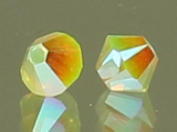 SWAROVSKI #5328 4mm Chrysolite Opal AB 2x (294AB2) SONDERFARBE