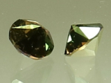 SWAROVSKI #1188 XIRIUS Pointed Chaton SS39 (ca. 8mm) Crystal Iridescent Green (001IRIG) Foiled SONDERFARBE Vintage