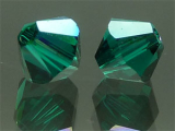 SWAROVSKI #5328 4mm Emerald Aurore Boreale (205 AB) Vintage