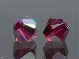 SWAROVSKI #5328 4mm Ruby Aurore Boreale (501 AB) Vintage