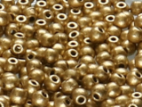 Czech Pressed Beads 2mm Matte Metallic Flax