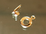 Druckknopf-Verschluss Platin-farben, mit Ösen, Ø 9x12,5mm
