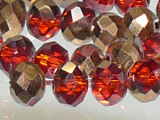 Kristallschliffperlen 4x6mm "Dark Red Bronze" (ca. 98 St.)