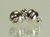 Magnetverschluss Kugel klein - 2St / Päckchen Farbe: Silber