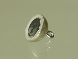 Super-Magnetverschluss Kugel 10mm mit Öse, Farbe Platin matt