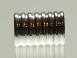 Magnetverschluss Zylinder geriffelt 23x12mm, Farbe: Platin