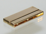 Magnetverschluss flach 41x17x4mm (innen 2mm), Farbe: Gold