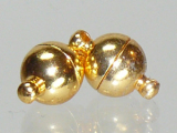 Magnetverschluss Kugel klein / 2 St. Farbe: Gold