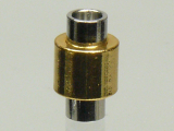 Magnetverschluss Zylinder 19x7-11mm Edelstahl, Farbe: Gold