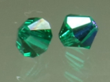 PRECIOSA Bicone 4mm Emerald AB (Rondelle 50730 AB)