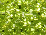 TOHO Triangle Beads 11/0 - 24 Silver-Lined Lime Green (ca. 10g)