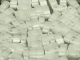Miyuki Half-Tila Beads TLH402 Opaque White (ca. 5g)