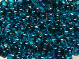 TOHO Round Beads 8/0 - 167BD Transparent Rainbow Teal (ca. 9,5g)