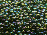 TOHO Round Beads 11/0 - 180 Transparent Rainbow Olivine (ca.10g)