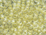 TOHO Round Beads 8/0 - 182 Opaque Yellow-Lined Luster Crystal (50g Vorteilspack)