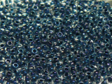 TOHO Round Beads 8/0 - 188 Capri Blue-Lined Luster Crystal (50g Vorteilspack)