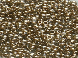 TOHO Round Beads 8/0 - 204 Gold-Lustered Montana Blue (ca. 9,5g)
