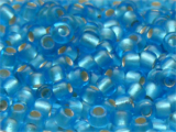 TOHO Round Beads 11/0 - 23BF Silver-Lined Frosted Dk Aquamarine (ca. 10g)