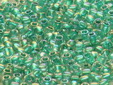 TOHO Round Beads 15/0 - 264 Teal-Lined Rainbow Crystal (ca. 6g)